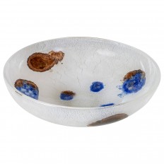 White scavo Murano glass bowl